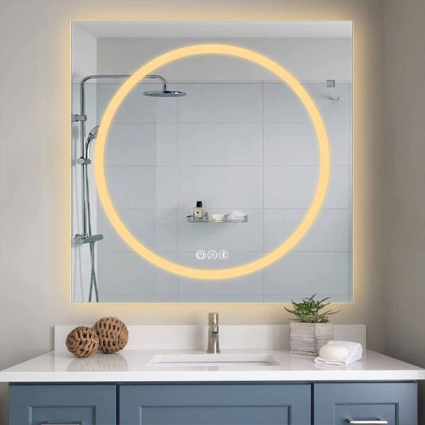 A23 Led Round Wall-Mounted Mirror - 图片 2