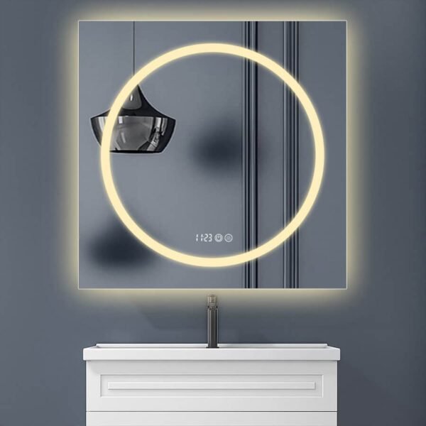 A23 Led Round Wall-Mounted Mirror - 图片 3